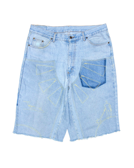 Double Knee Jorts Plug (Upcycled)